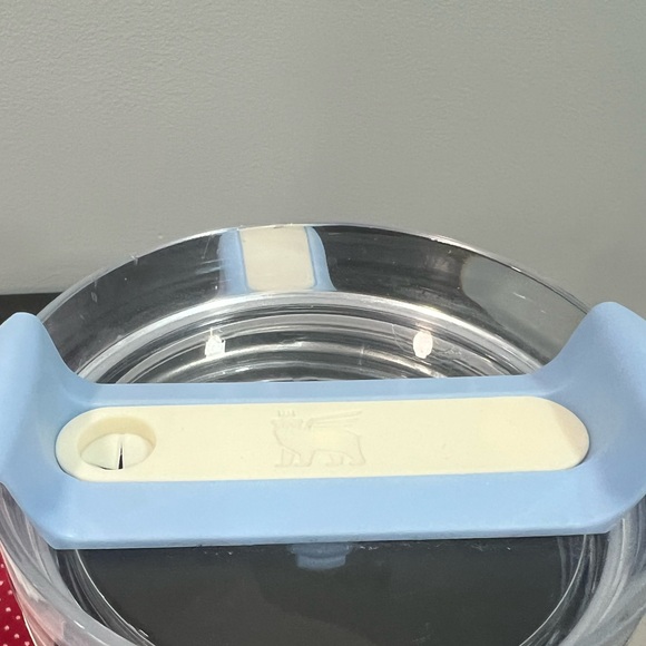 Stanley Blue and White Striped Thermos - Picture 3 of 3